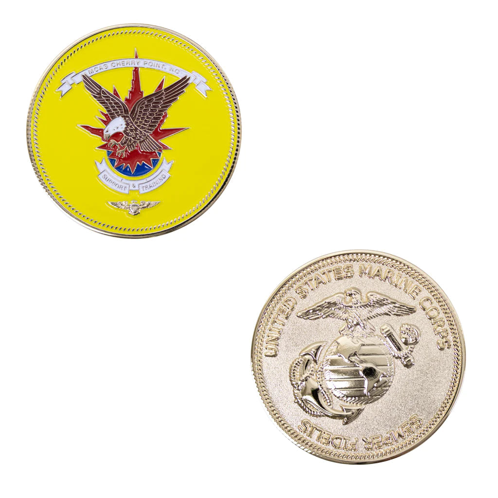 1.75" Cherry Point Support & Training Coin Challenge Coins 