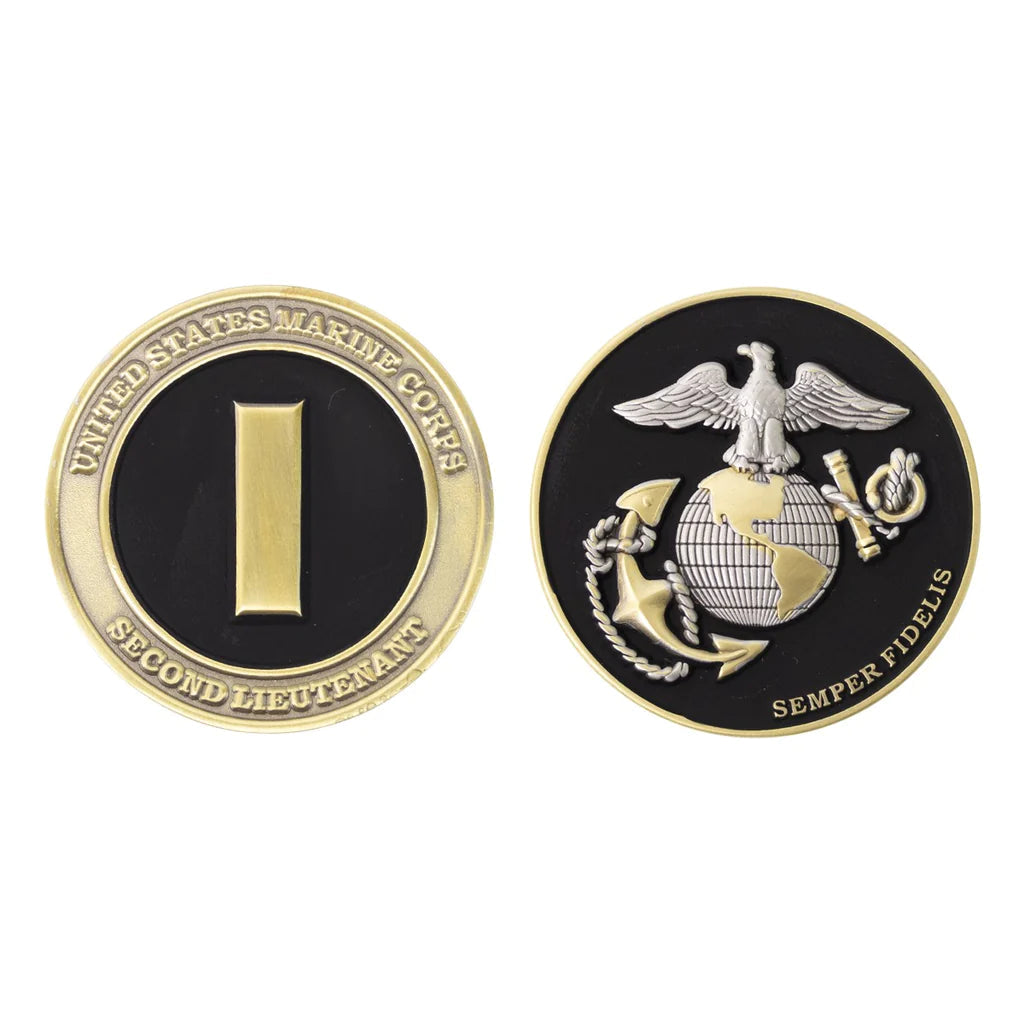 1.75" USMC Rank 2Nd Lieutenant (New) Coin Challenge Coins 
