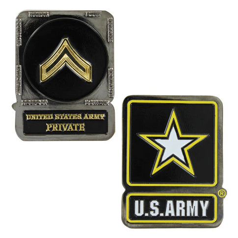 Army Private W/Sleeve Coin