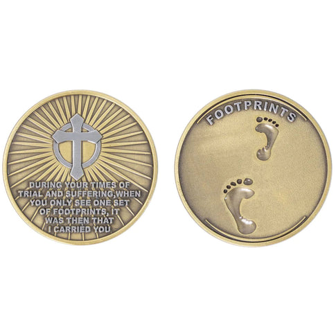 2 Inch Footprints In The Sand Coin
