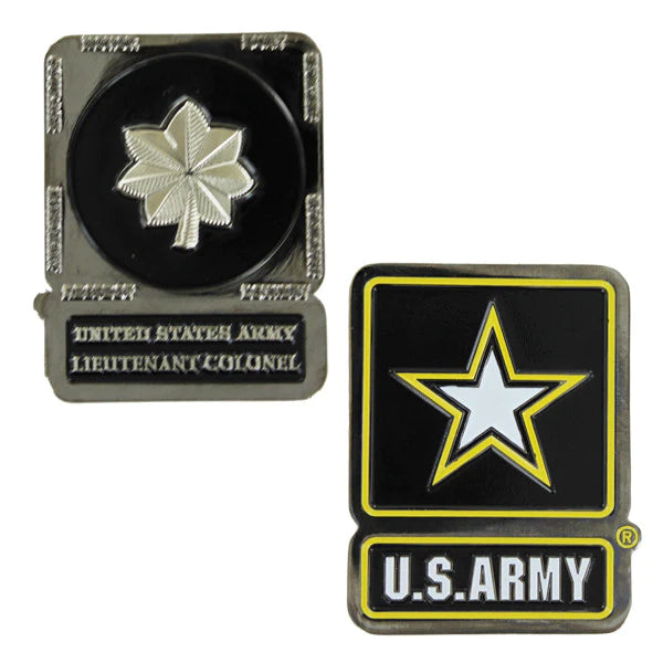 1-3/4" U.S Army Lt. Colonel W/Sleeve Coin Challenge Coins 