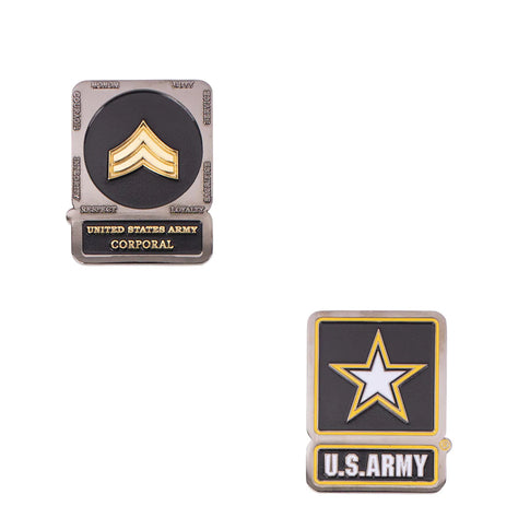 Army Corporal W/Sleeve Coin
