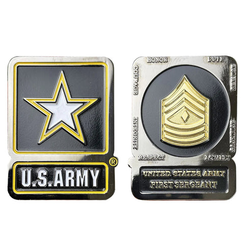Army First Sergeant W/Sleeve Coin