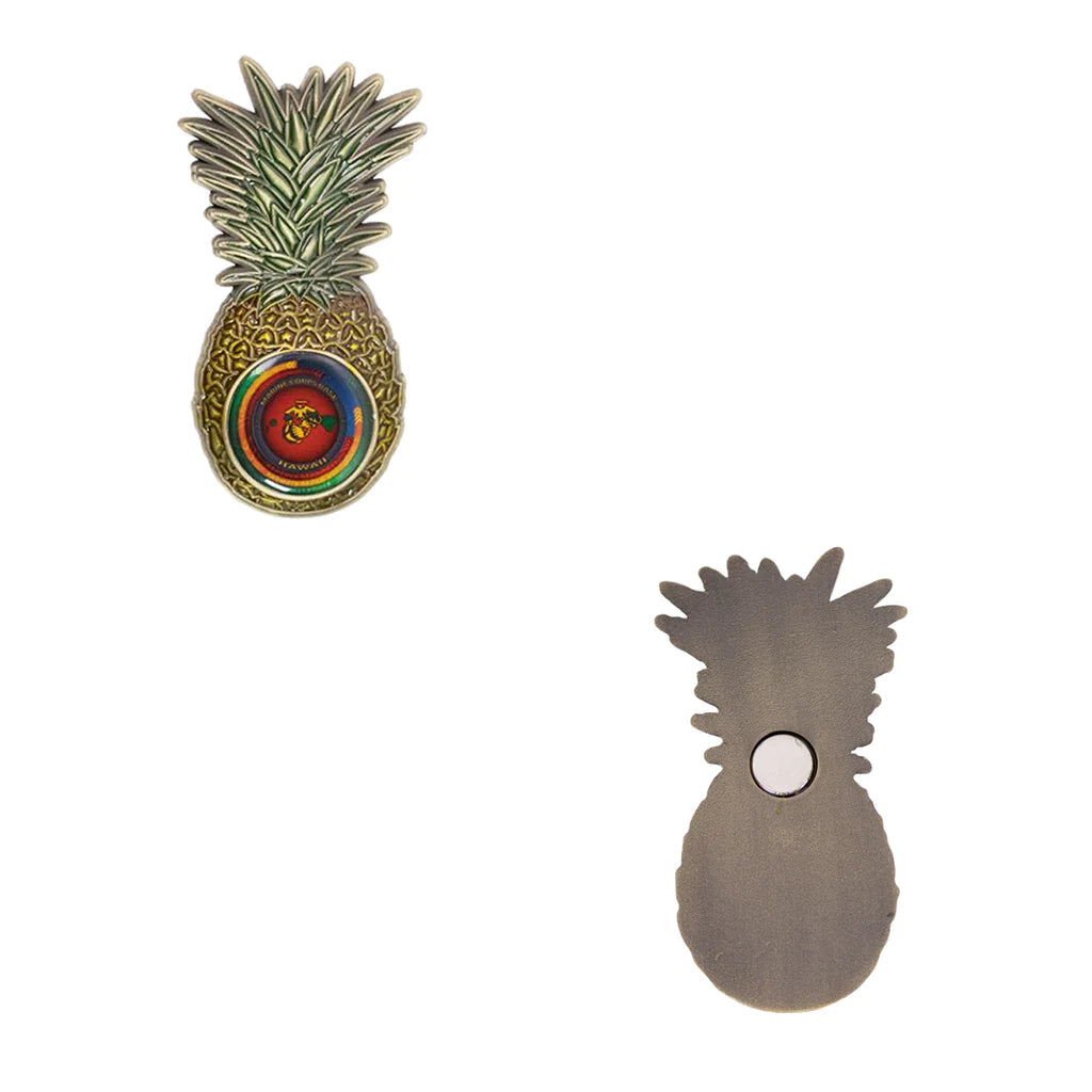 2" Magnet USMC Kaneohe Bay Pineapple Shape Coin Challenge Coins 