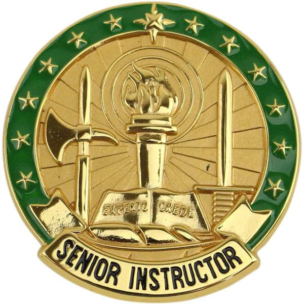 Army Identification Badge: Senior Instructor - Gold 