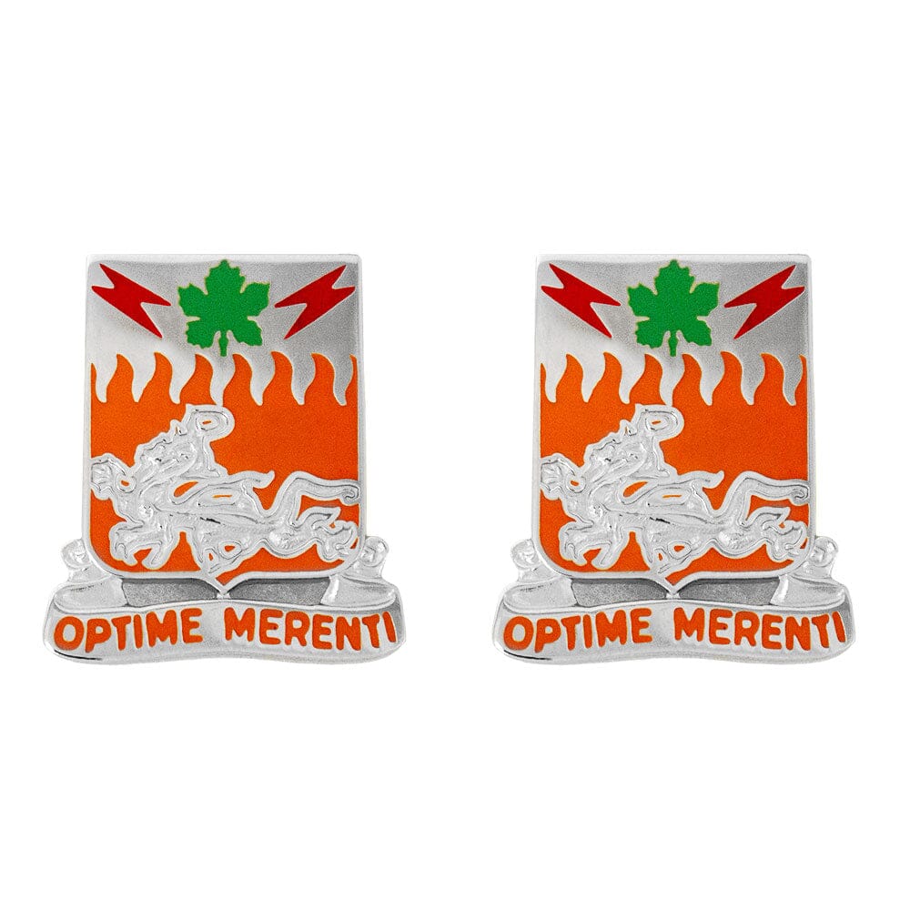 307th Signal Battalion Unit Crest (Optime Merenti) - Sold in Pairs Army Unit Crests 