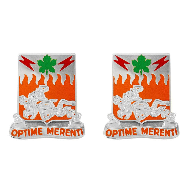 307th Signal Battalion Unit Crest (Optime Merenti) - Sold in Pairs Army Unit Crests 