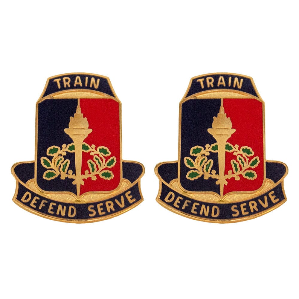6th Adjutant General Battalion Unit Crest (Train Defend Serve) - Sold in Pairs Army Unit Crests 