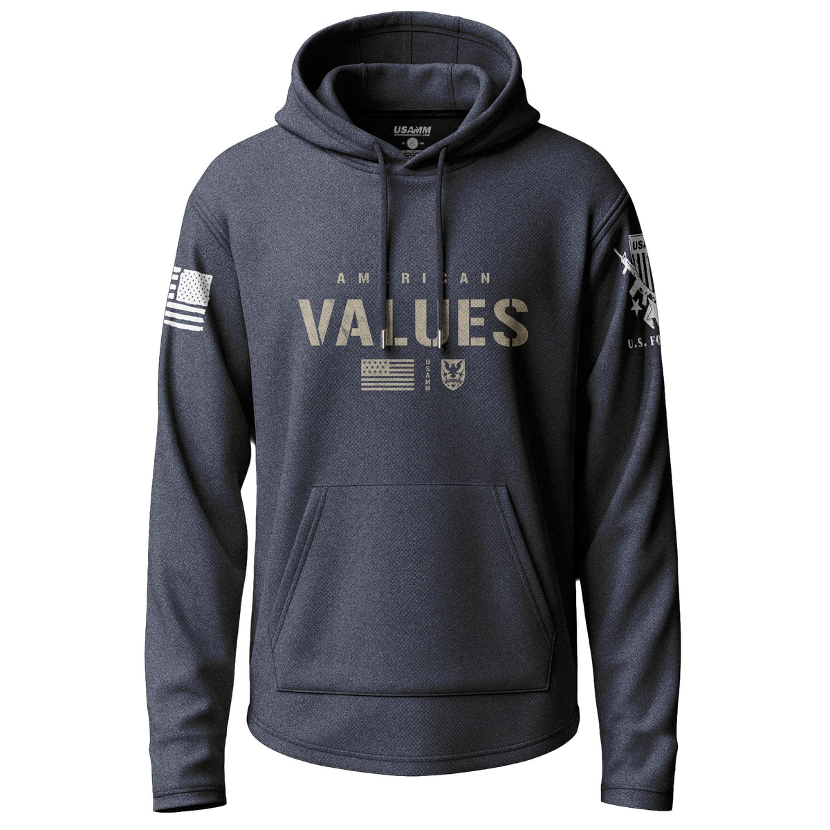 American Values Graphic Lightweight Hoodie Lightweight Hoodie 90031-S-NAVY-THIN
