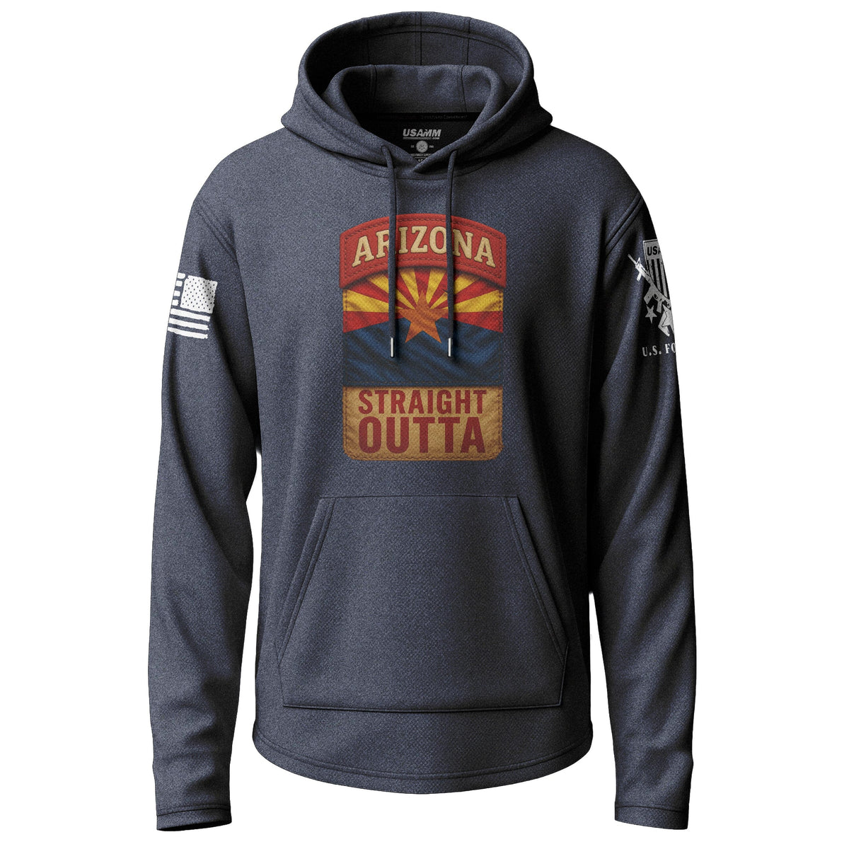 Straight Outta Arizona Lightweight Hoodie Lightweight Hoodie 90039-S-NAVY-THIN