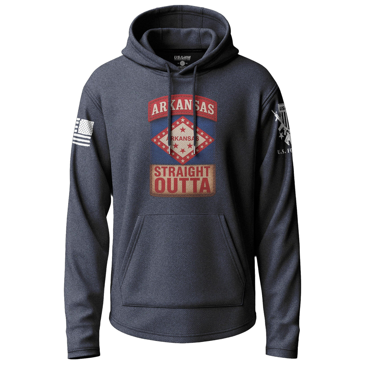 Straight Outta Arkansas Lightweight Hoodie Lightweight Hoodie 90041-S-NAVY-THIN