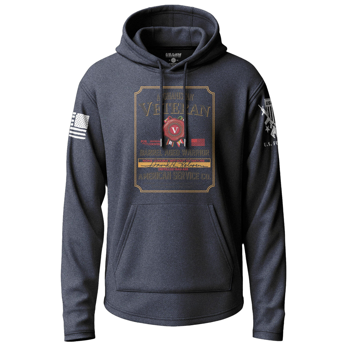 Afghanistan Veteran Whiskey Lightweight Hoodie Lightweight Hoodie 90053-S-NAVY-THIN