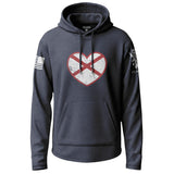 Alabama State Flag Heart Lightweight Hoodie Lightweight Hoodie 90081-S-NAVY-THIN