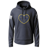 Alaska State Flag Heart Lightweight Hoodie Lightweight Hoodie 90083-S-NAVY-THIN