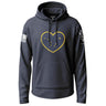 Alaska State Flag Heart Lightweight Hoodie Lightweight Hoodie 90083-S-NAVY-THIN