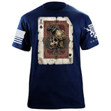 Ace of Spades Skull T-Shirt Shirts 88192-S-NAVY