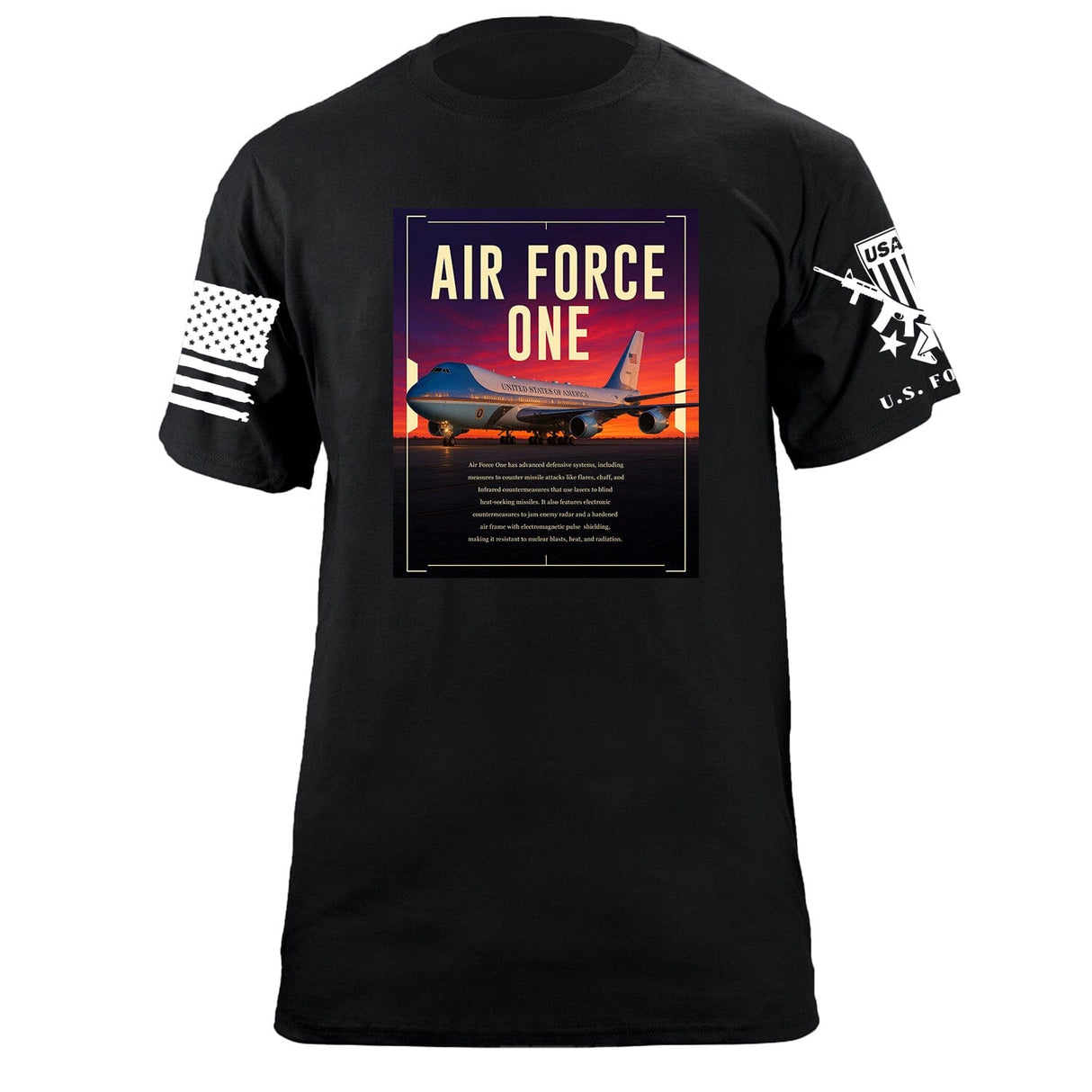 Air Force One T-Shirt Shirts 87373-S-BK