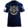 Airborne Chains Skull T-Shirt Shirts 87197-S-NAVY