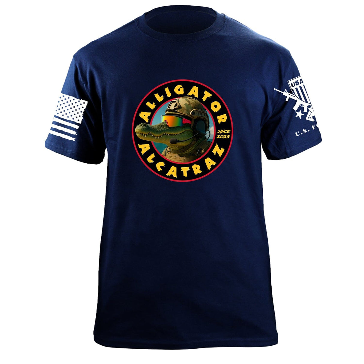 Alligator Alcatraz T-Shirt Shirts 87416-S-NAVY