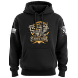 American Excellence Starts Here Hoodie Hoodies 100016-S-BK