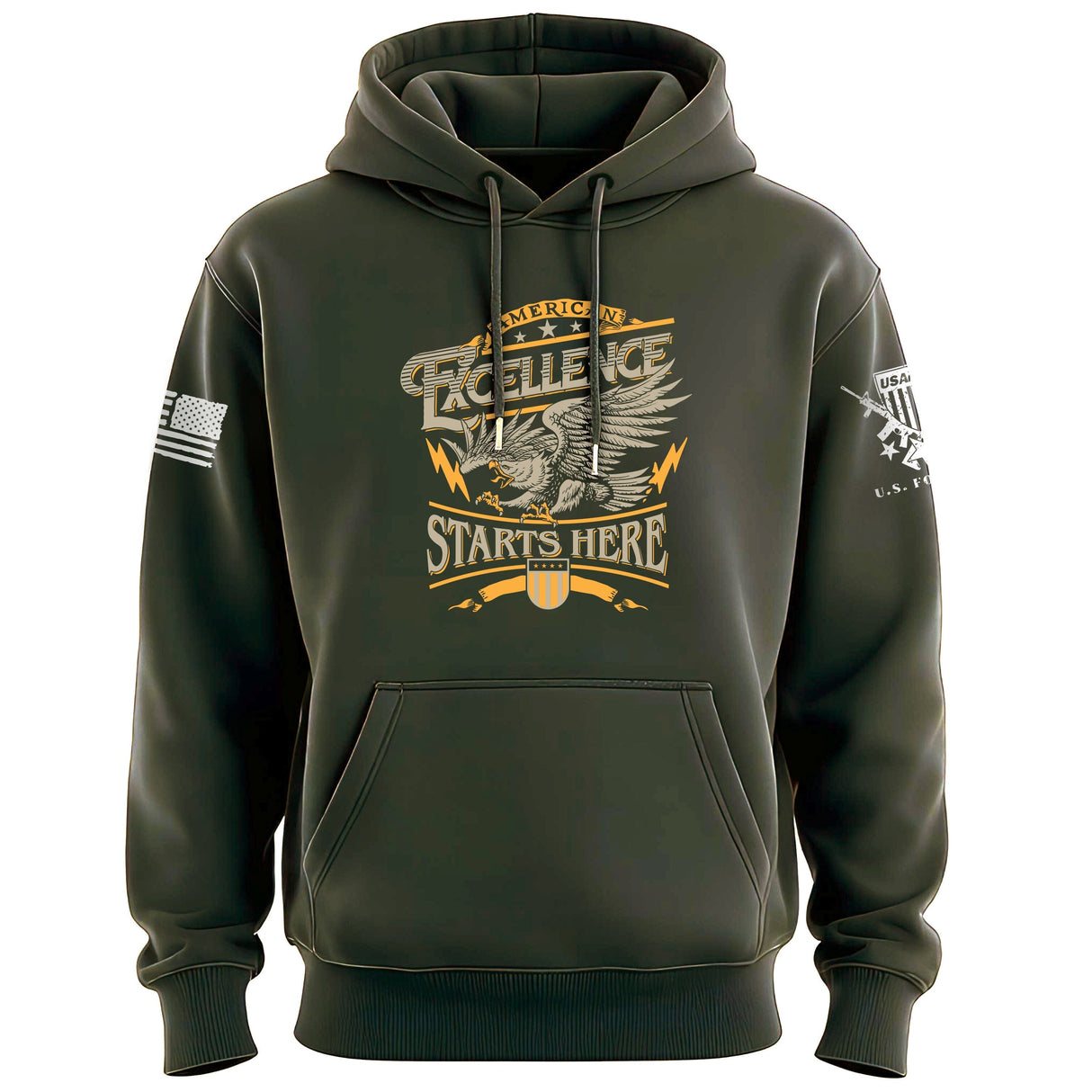American Excellence Starts Here Hoodie Hoodies 100016-S-MG