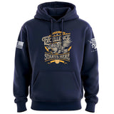 American Excellence Starts Here Hoodie Hoodies 100016-S-NAVY