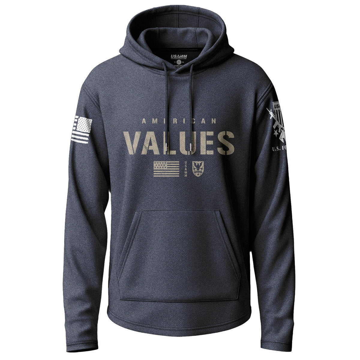 American Values Graphic Lightweight Hoodie Lightweight Hoodie 90031-S-NAVY-THIN