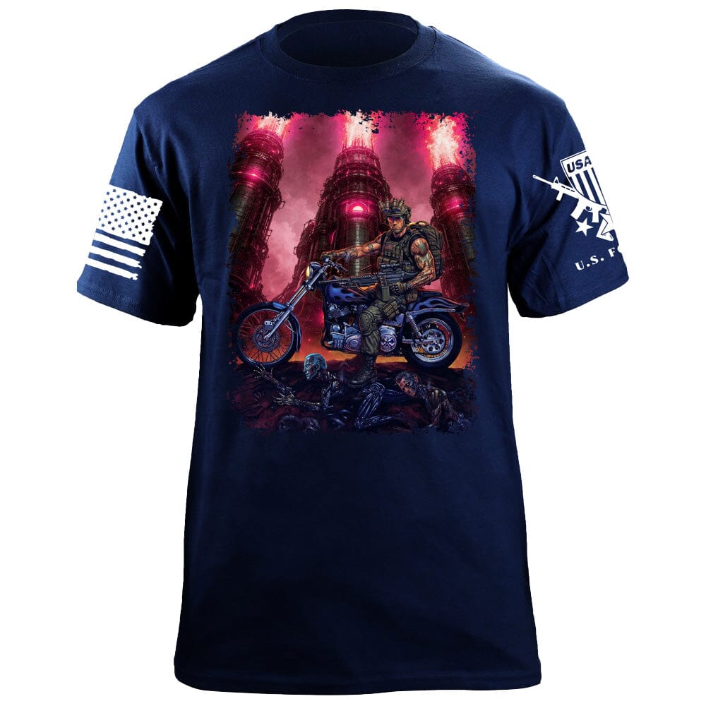 Apocalyptic Machine T-Shirt Shirts 88157-S-NAVY