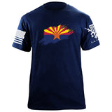 Arizona Flag Paint Swatch T-Shirt Shirts 87079-S-NAVY