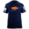 Arizona Flag Paint Swatch T-Shirt Shirts 87079-S-NAVY