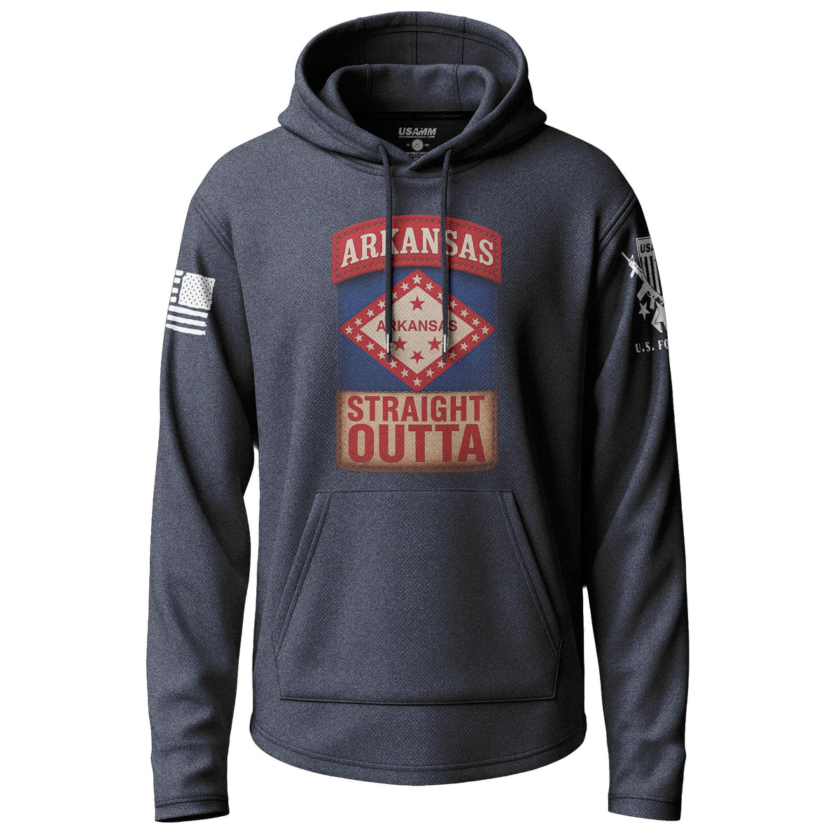 Straight Outta Arkansas Lightweight Hoodie Lightweight Hoodie 90041-S-NAVY-THIN