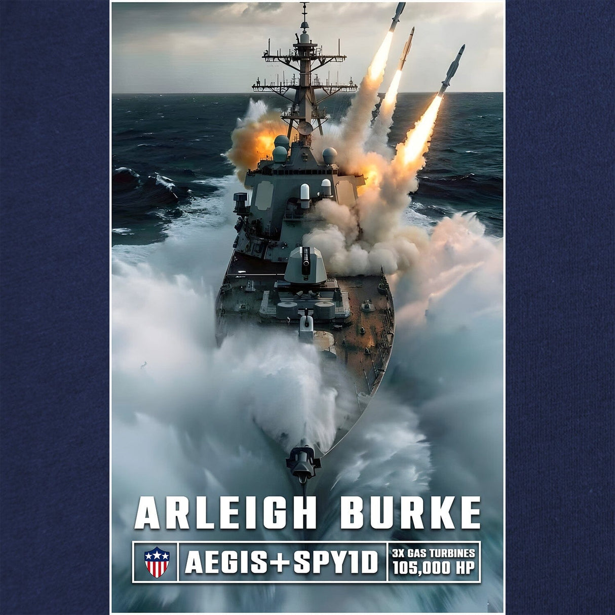 Arleigh-Burke Warship T-Shirt Shirts 
