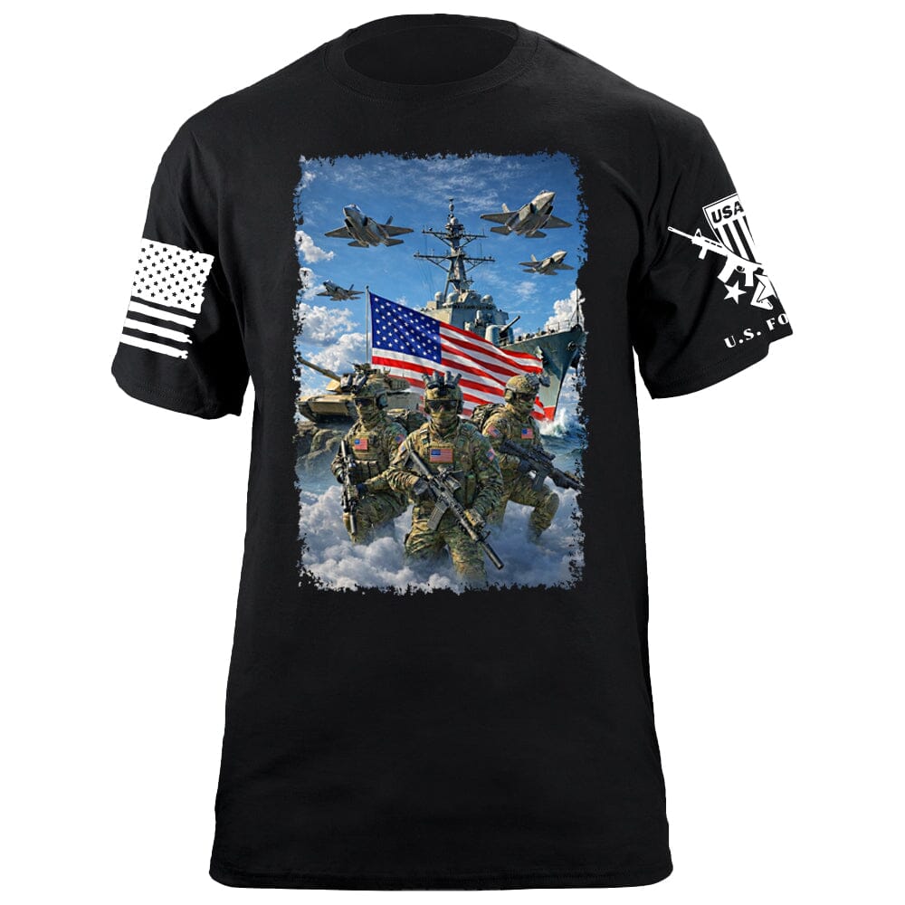 Armed Forces T-Shirt Shirts 88062-S-BK