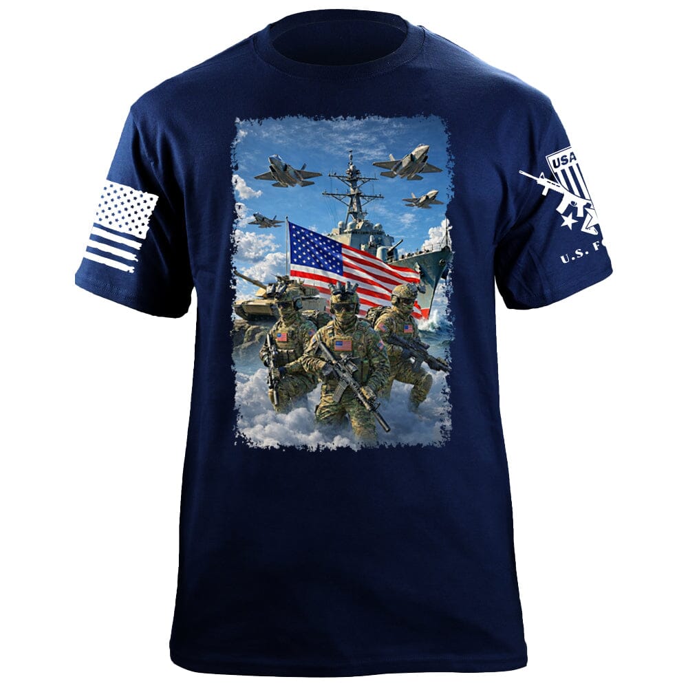 Armed Forces T-Shirt Shirts 88062-S-NAVY