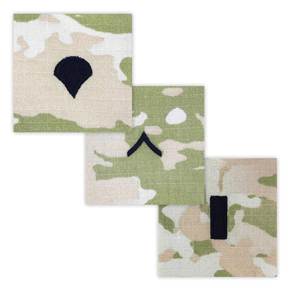 Army OCP Sew-On Patrol Cap Rank - Officer and Enlisted Rank 