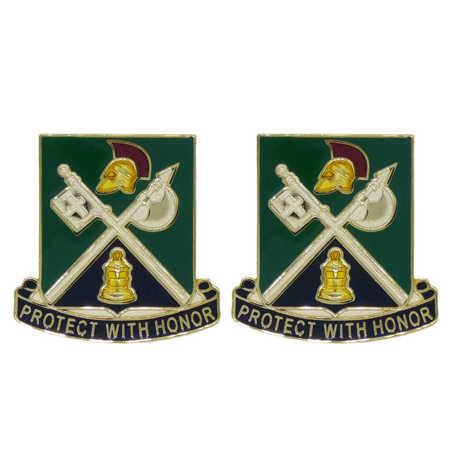 143rd Military Police Battalion Unit Crest: Protect With Honor - Sold in Pairs