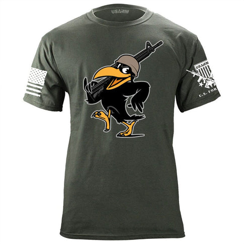 Cartoon Crow Soldier T-Shirt