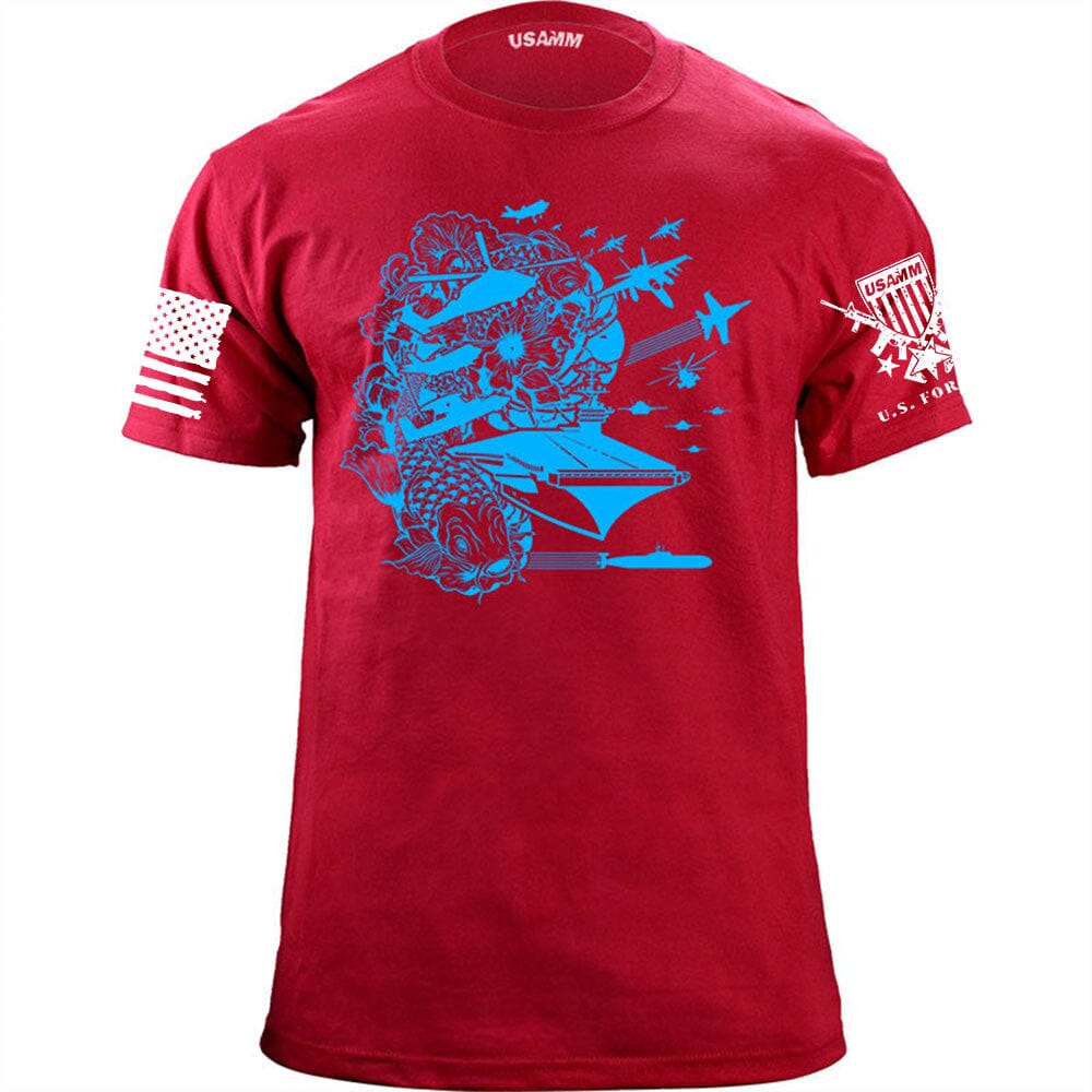 Cyberpunk Koi Design Carrier Battle Group T-Shirt Shirts 55.921.RD