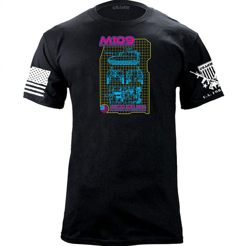 Howitzer 80's Style Weapon System Graphic T-shirt