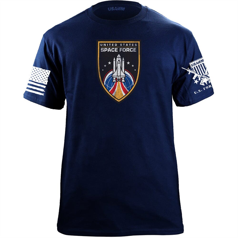 Vintage Space Force Shield Graphic T-shirt Shirts 56.366.N