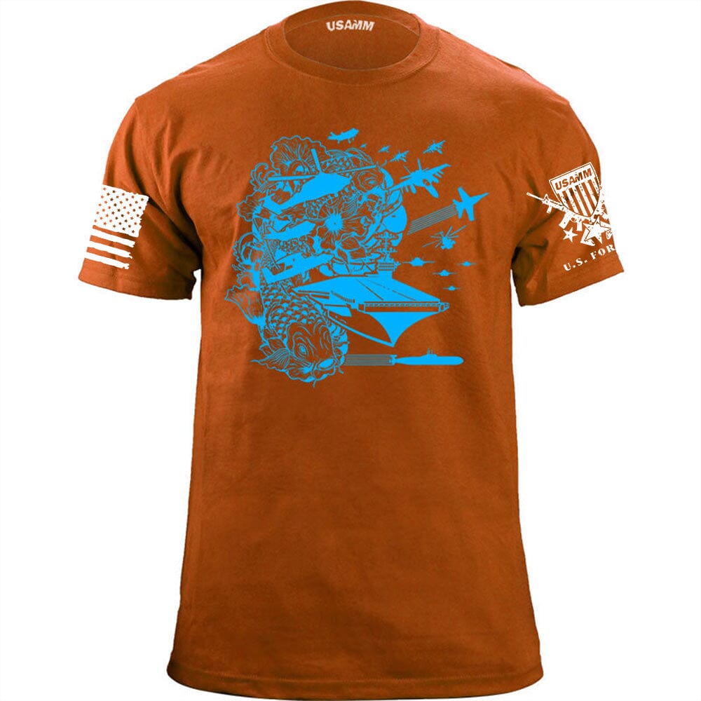 Cyberpunk Koi Design Carrier Battle Group T-Shirt Shirts 55.936.OR