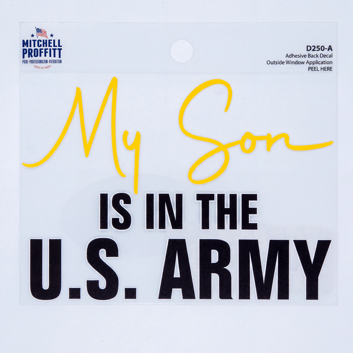 My Son Is In The U.S. Army With Star Clear Decal