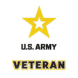 U.S. Army Veteran With Star Clear Decal Stickers and Decals 