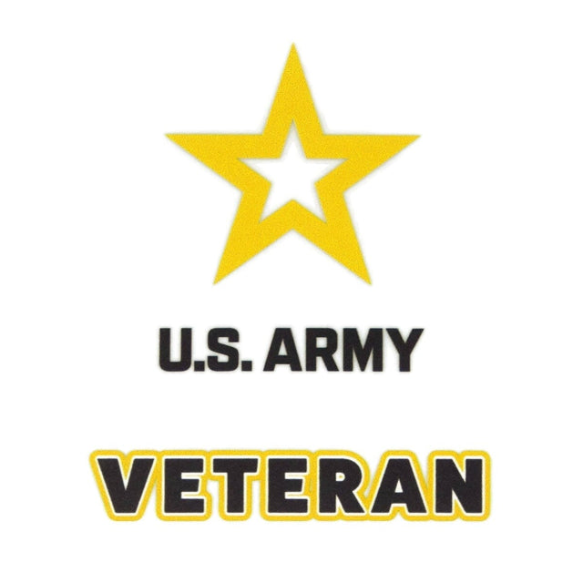 U.S. Army Veteran With Star Clear Decal Stickers and Decals 