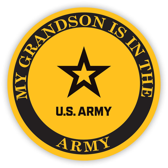 My Grandson Is In The Army With Star Clear Decal