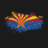 Bullet Hole Arizona Flag Ripped Hoodie Hoodies 