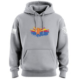 Bullet Hole Arizona Flag Ripped Hoodie Hoodies 