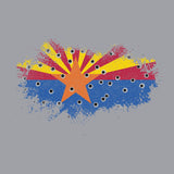 Bullet Hole Arizona Flag Ripped Hoodie Hoodies 