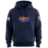 Bullet Hole Arizona Flag Ripped Hoodie Hoodies 