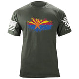 Bullet Hole Arizona Flag Ripped T-Shirt
